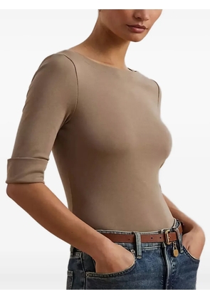 Lauren Ralph Lauren boat-neck T-shirt - Brown