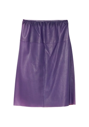 Prada Pre-Owned A-line leather skirt - Purple