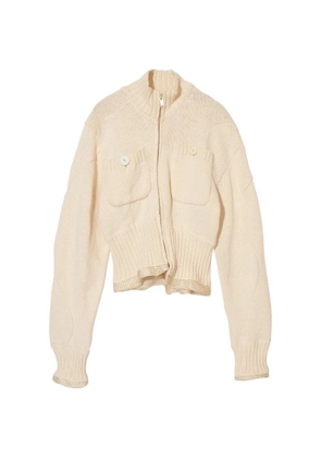 Undercover zip pocket cardigan - Neutrals