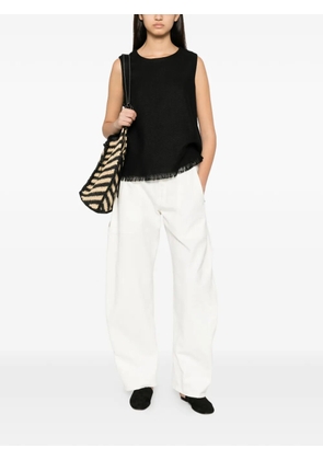 'S Max Mara fringed-edge sleeveless top - Black