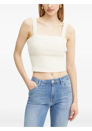 GUESS USA Erynn cable-knit ribbed top - Neutrals