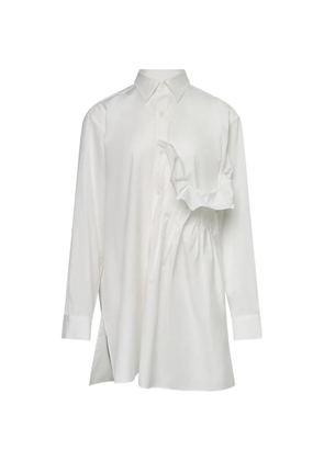 Y's ruffled tucked shirt - White