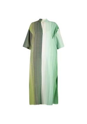 Marrakshi Life striped cotton kaftan - Green