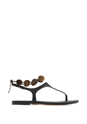 Sam Edelman Canna Thong crocodile-effect sandals - Black