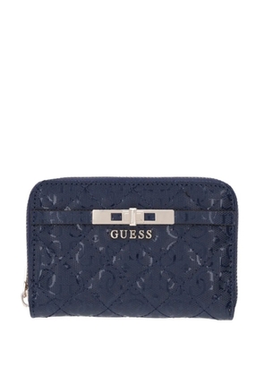 GUESS USA quilted logo-embossed wallet - Blue