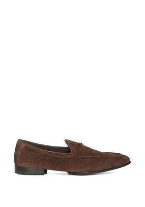 Doucal's braided-lacing loafers - Brown