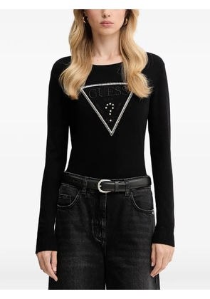 GUESS USA Kiara embellished-logo sweater - Black