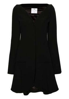 Courrèges Ellipse Heritage crepe coat - Black