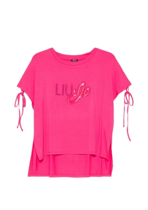 LIU JO tie-sleeve T-shirt - Pink