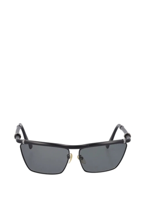 Lanvin Pre-Owned crystal-embellished rectangle-frame sunglasses - Black