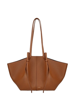 Yuzefi Mochi pebble-grain leather shoulder bag - Brown