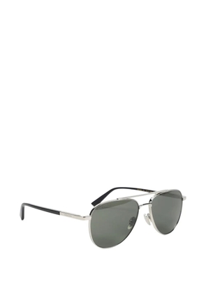 Gucci double-bridge pilot-frame sunglasses - Silver