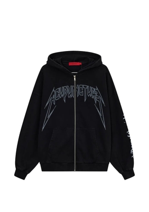 ACUPUNCTURE 1993 Punker graphic-print zip-up hoodie - Black