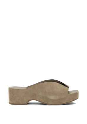 Del Carlo Horus crossover-strap suede sandals - Neutrals