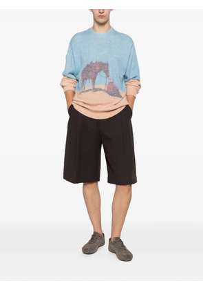 One Of These Days graphic-print intarsia-knit sweater - Blue