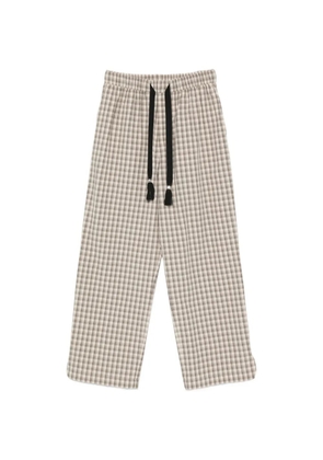 Nanushka check-pattern tassel-detail trousers - Neutrals