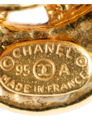 CHANEL Pre-Owned 1995 Interlocking CC earrings - Gold
