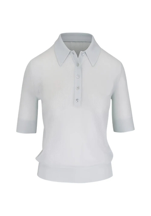 TWP short-sleeve knit polo shirt - Grey