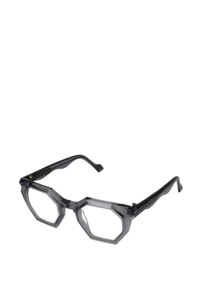Yohji Yamamoto geometric-frame glasses - Grey