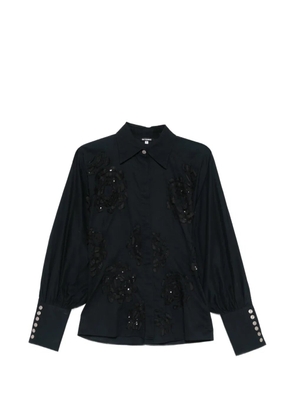 Gianfranco Ferré Pre-Owned 2000s floral-detail shirt - Black