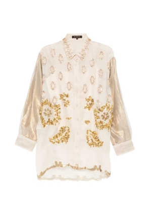 Biyan sequin-embellished shirt - Neutrals