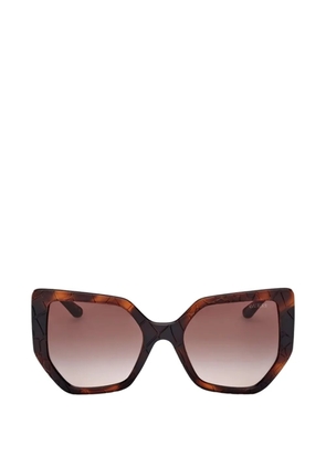 GUESS USA geometric-frame tortoiseshell-effect sunglasses - Brown