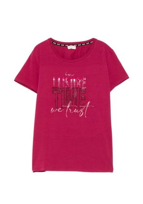LIU JO logo-print T-shirt - Pink