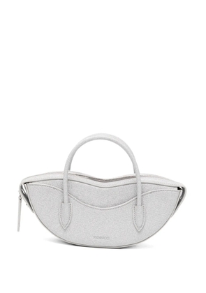 Fiorucci glitter-effect lip-shape mini bag - Silver