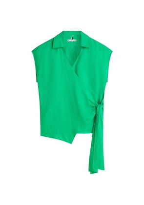 Tommy Hilfiger wrap-design blouse - Green