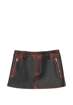 CamperLab zip fastening leather skirt - Black