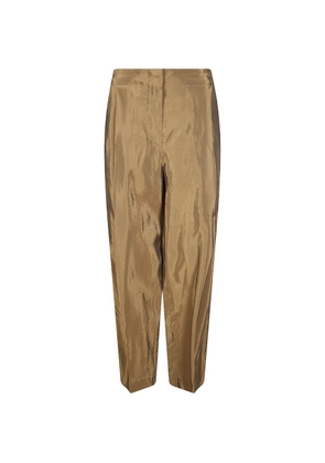 Alberto Biani iridescent tapered trousers - Brown