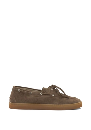 Copenhagen Studios suede lace-up boat shoes - Brown