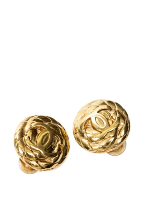 CHANEL Pre-Owned Interlocking CC earrings - Gold