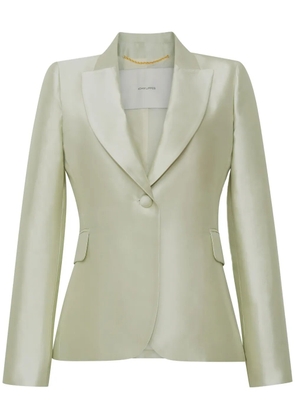 Adam Lippes single-breasted silk blazer - Green