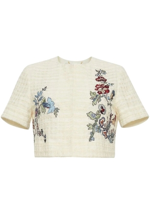 Adam Lippes embroidered jacket - ECRU MULTI