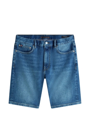 Tommy Hilfiger Denton faded straight-leg logo-patch denim shorts - Blue