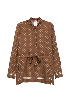Max Mara geometric-print blouse - Brown