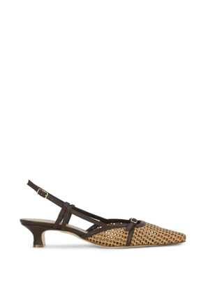 The Seller woven buckle-strap pumps - Brown