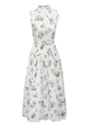 Adam Lippes floral-print midi dress - White