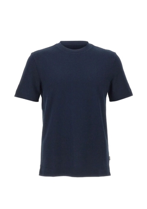 BOSS jacquard-check T-shirt - Blue