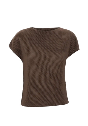 Vince pleated cap-sleeve top - Brown