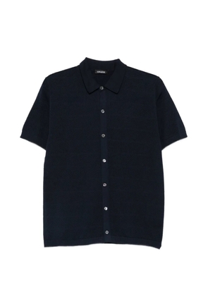 Cenere GB waffle-knit shirt - Blue
