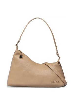 Marc Ellis Wynn grained leather shoulder bag - Neutrals