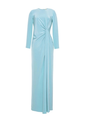 Adam Lippes draped silk maxi dress - Blue