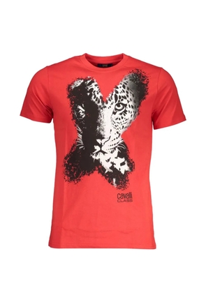 Cavalli Class leopard-print T-shirt - Red