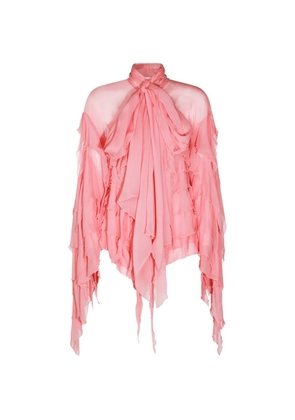 Blumarine ruffled asymmetric blouse - Pink