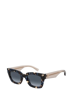 Tommy Hilfiger tortoiseshell-effect rectangle-frame sunglasses - Black