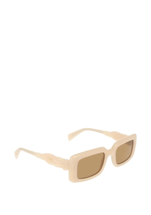 LIU JO rectangle-frame twisted-arm sunglasses - Neutrals