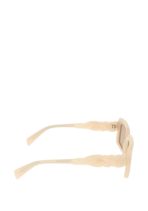 LIU JO rectangle-frame twisted-arm sunglasses - Neutrals