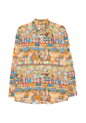 alessandro enriquez graphic-print shirt - Neutrals